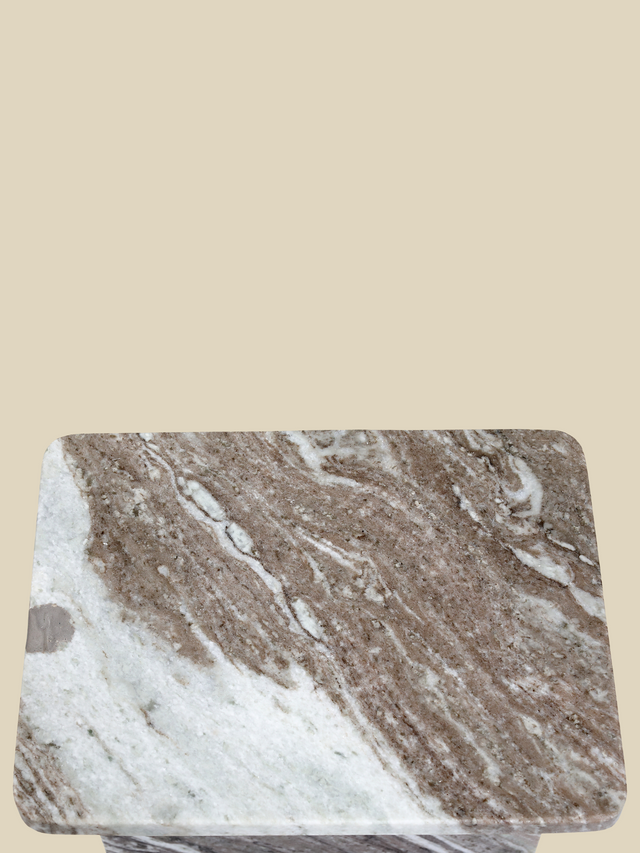 Cassian Grey Marble Side Table