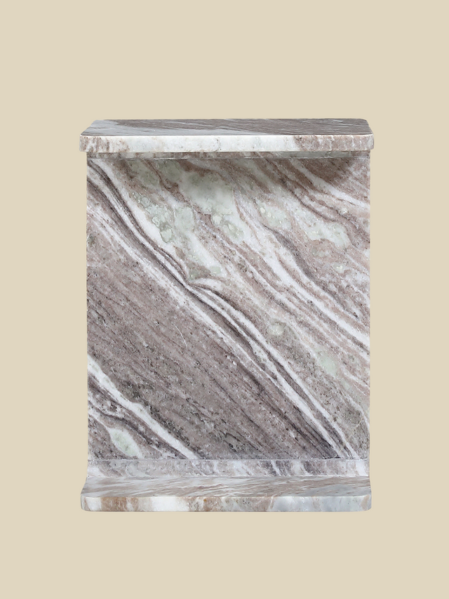 Cassian Grey Marble Side Table