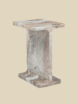 Cassian Grey Marble Side Table