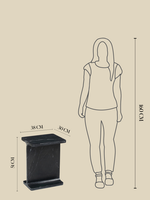 Cassian Black Marble Side Table