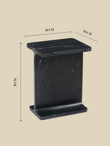 Cassian Black Marble Side Table