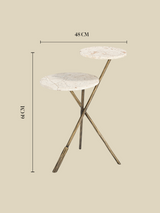 Zephyr Marble Top Side Table