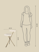 Zephyr Marble Top Side Table