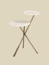 Zephyr Marble Top Side Table
