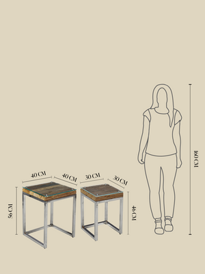 Yuki Reclaimed Wood Nesting Side Tables