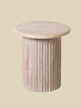 Solace Travertine Side Table