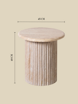 Solace Travertine Side Table