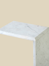 Aster White Marble Side Table