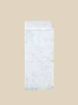 Aster White Marble Side Table
