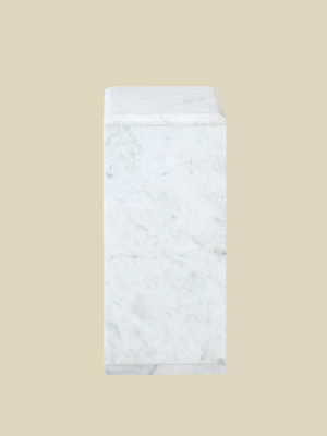 Aster White Marble Side Table