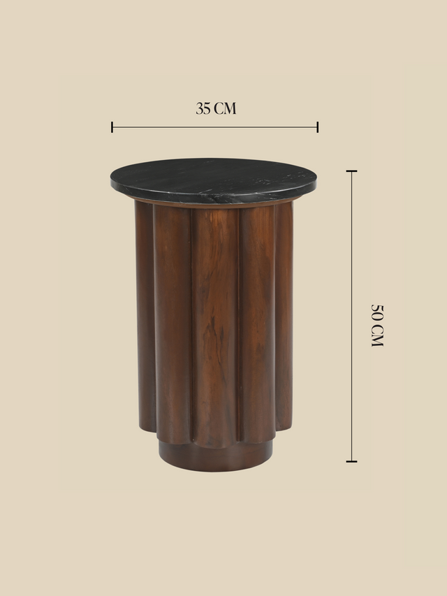 Shawn Black Marble Side Table