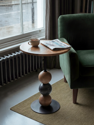 Lydia Mango Wood Sculptural Side Table - Light Wood