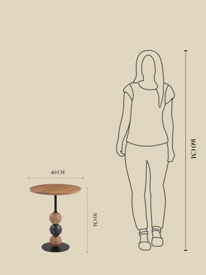 Lydia Mango Wood Sculptural Side Table - Light Wood