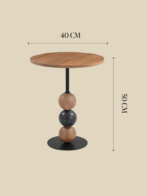 Lydia Mango Wood Sculptural Side Table - Light Wood