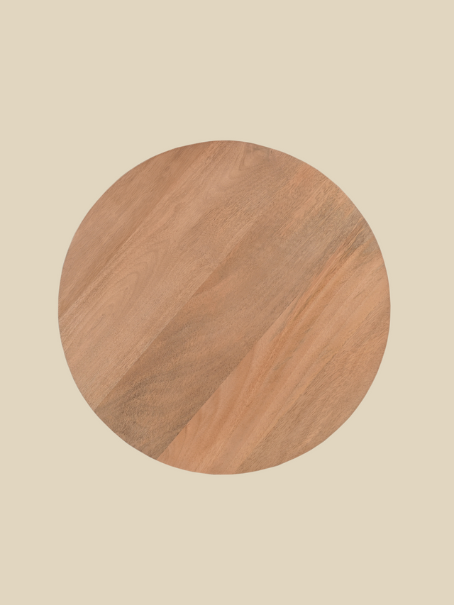 Lydia Mango Wood Sculptural Side Table - Light Wood