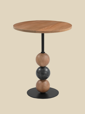 Lydia Mango Wood Sculptural Side Table - Light Wood