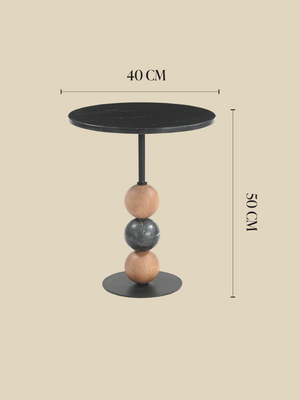 Lydia Mango Wood Sculptural Side Table - Black