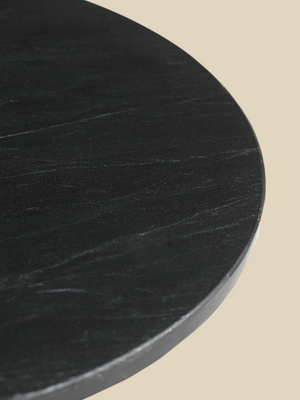 Lydia Mango Wood Sculptural Side Table - Black