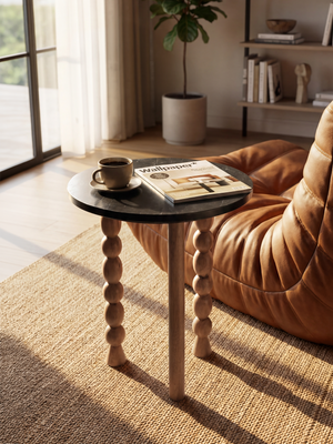Elildh Mango Wood Glam Side Table