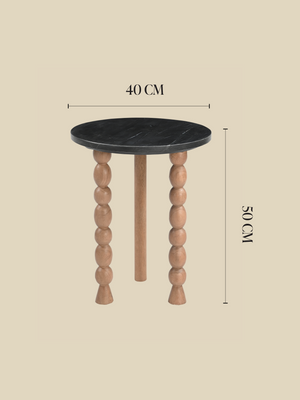 Elildh Mango Wood Glam Side Table