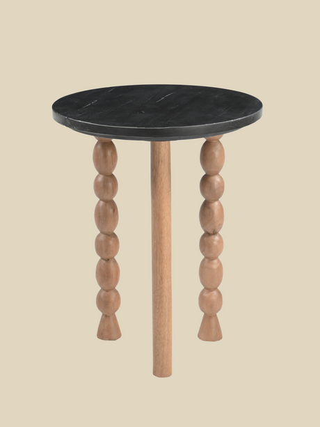 Elildh Mango Wood Glam Side Table