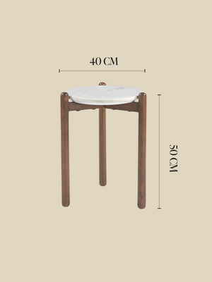 Charmie Marble Top Side Table