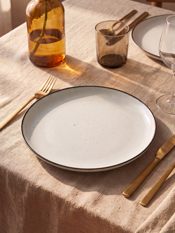 Isolde White Porcelain Dinner Plates - Set of 6