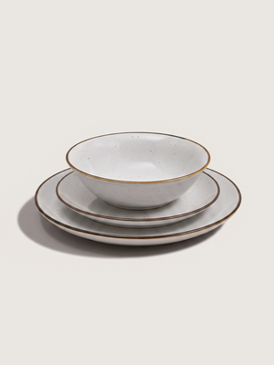 Isolde White Porcelain Dinner Plates - Set of 6