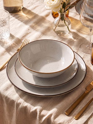 Isolde White Porcelain Serving Bowls - Set of 2