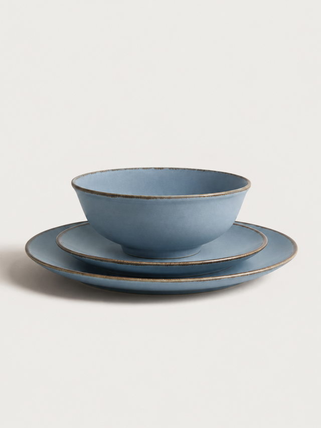 Cassia Blue Porcelain Serving Bowls - Set of 2