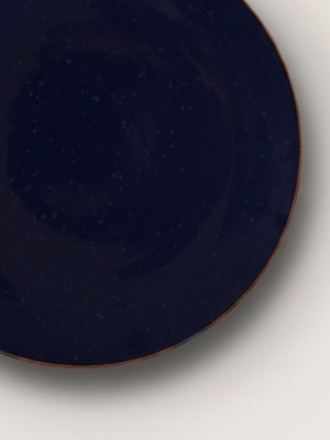 Linden Navy Stoneware Dinner Plates - Set of 6