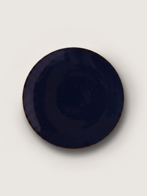 Linden Navy Stoneware Dinner Plates - Set of 6