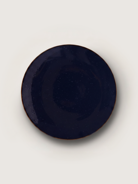 Linden Navy Stoneware Dinner Plates - Set of 6