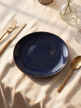 Linden Navy Stoneware Side Plates - Set of 6