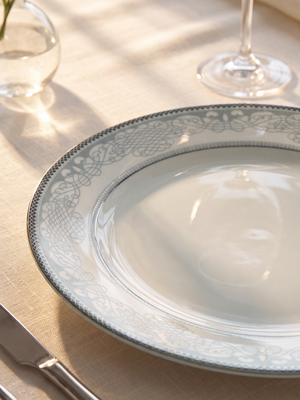 Leonora White Porcelain Dinner Plates - Set of 6
