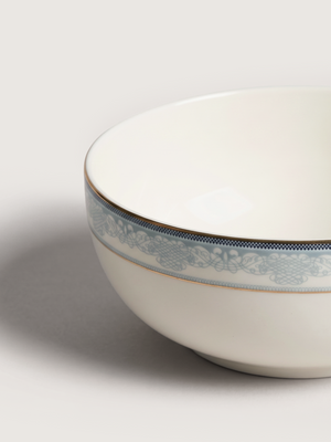 Leonora White Porcelain Serving Bowls - Set of 2