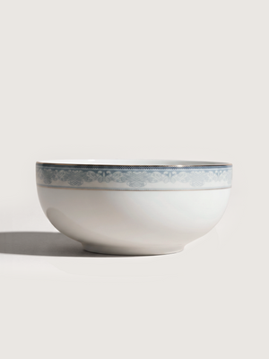 Leonora White Porcelain Serving Bowls - Set of 2