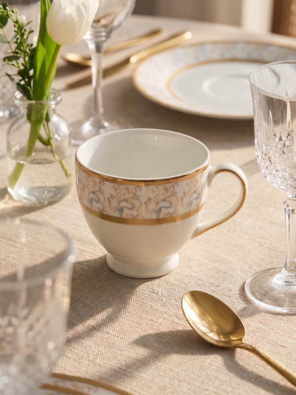 Denis Porcelain Cup & Saucer - Set of 2