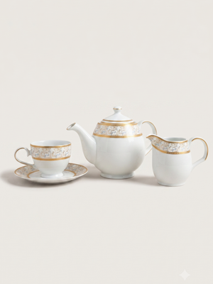 Denis Porcelain Cup & Saucer - Set of 2