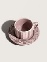 Cosima Blush Porcelain Cup & Saucer - Set of 2