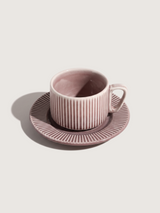 Cosima Blush Porcelain Cup & Saucer - Set of 2