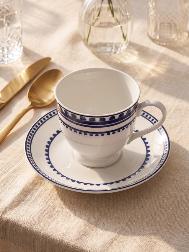 Silvane Porcelain Cup & Saucer - Set of 2