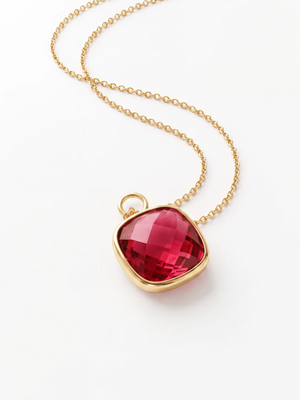 Luma Garnet Pendant - 18k Gold Vermeil