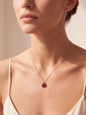 Luma Garnet Pendant - 18k Gold Vermeil