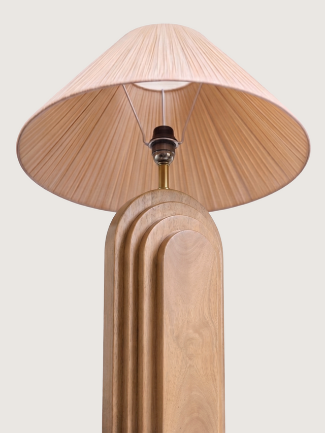 Arko Mango Wood Geometric Lamp Base