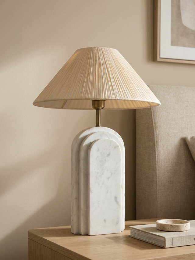 Arko Marble Geometric Lamp Base