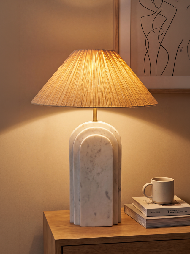 Arko Marble Geometric Lamp Base