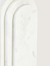 Nicola Raffia Lampshade with Geometric Marble Base