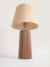 Ribo Mango Wood Fluted Lamp Base