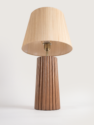 Ribo Mango Wood Fluted Lamp Base